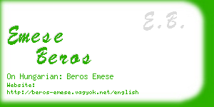 emese beros business card